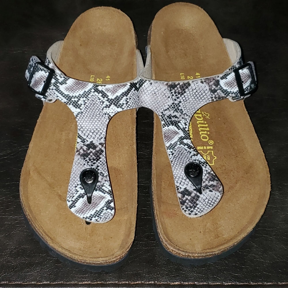 Birkenstock Papillio Snake Skin Gizeh Sandals